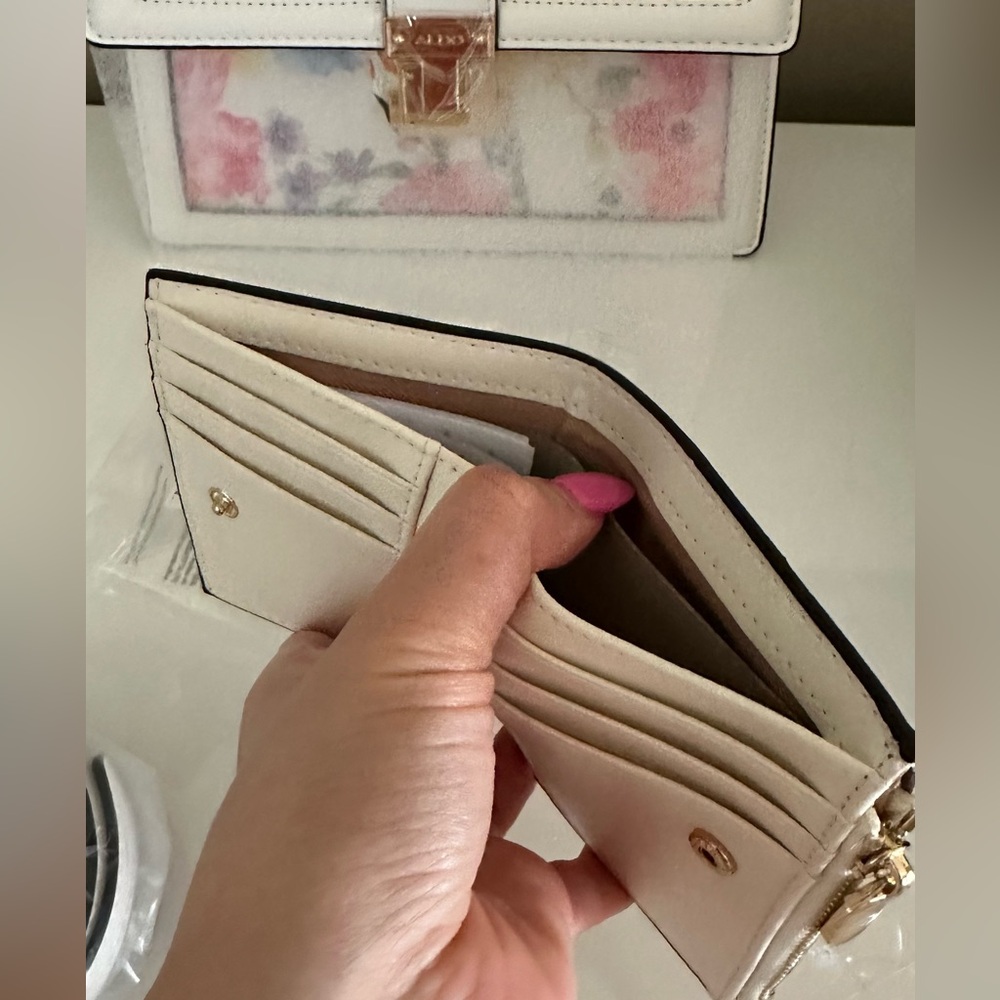 Aldo Floral Crossbody Bag - White and Pink - Picture 12 of 13